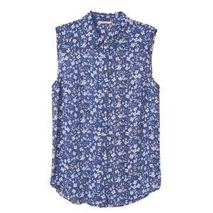 H&M sleeveless chiffon floral shirt blouse